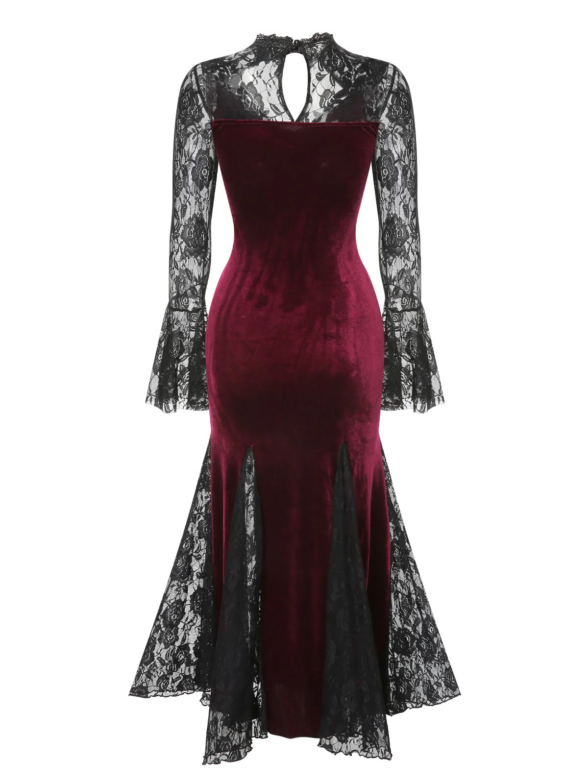 [Pre-Sale] 1930s Lace Long Sleeve Fishtail Dress - Image 4