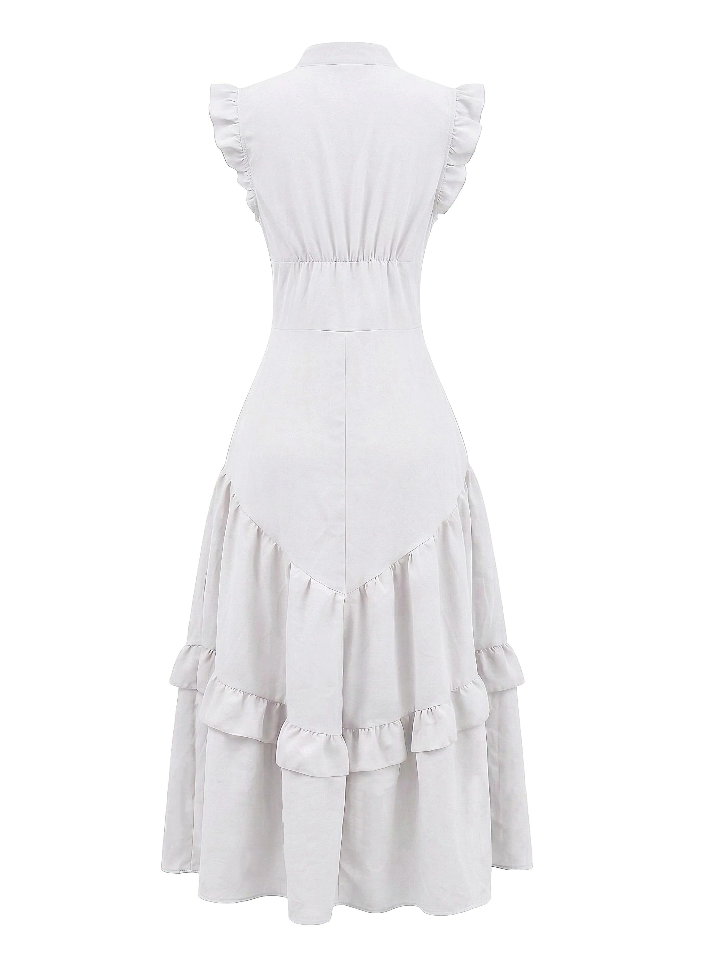 Dark Pink 1950s Cotton Linen Sleeveless Swing Dress - Image 5