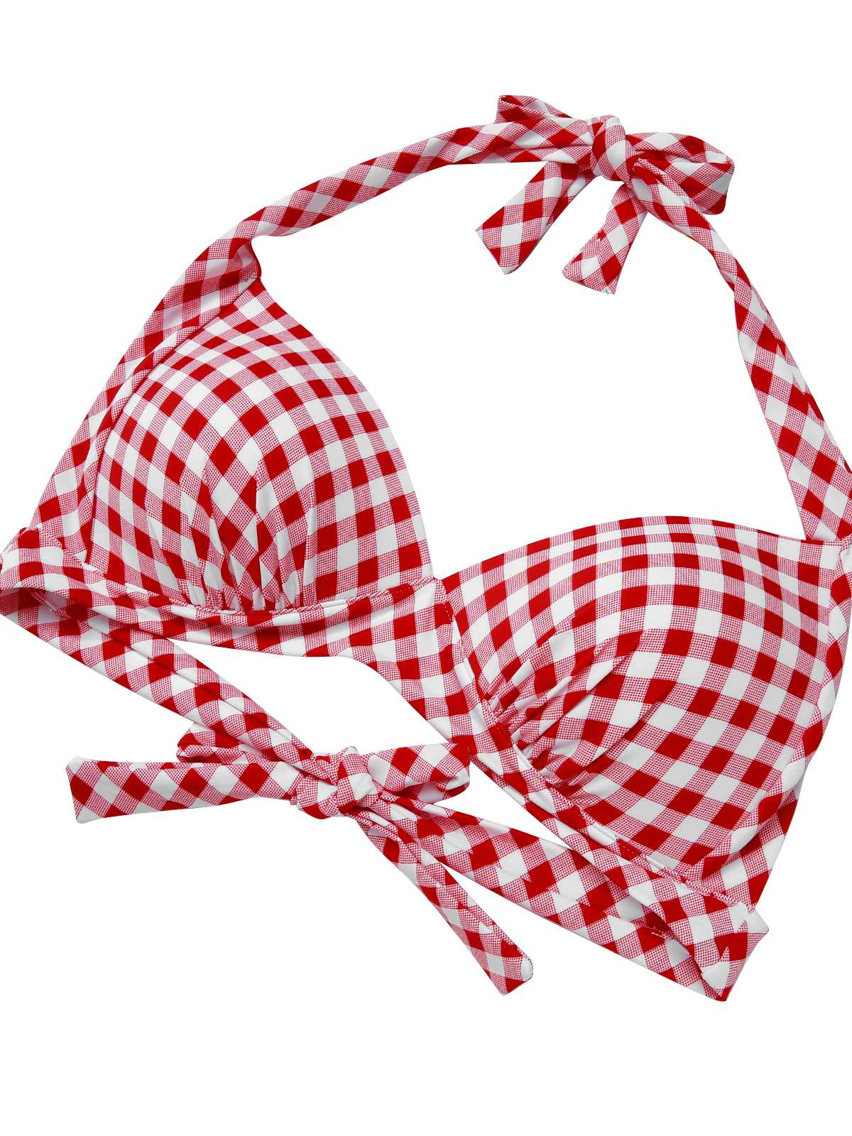 1950s Halter Plaids Lace-Up Swimsuit - Image 6