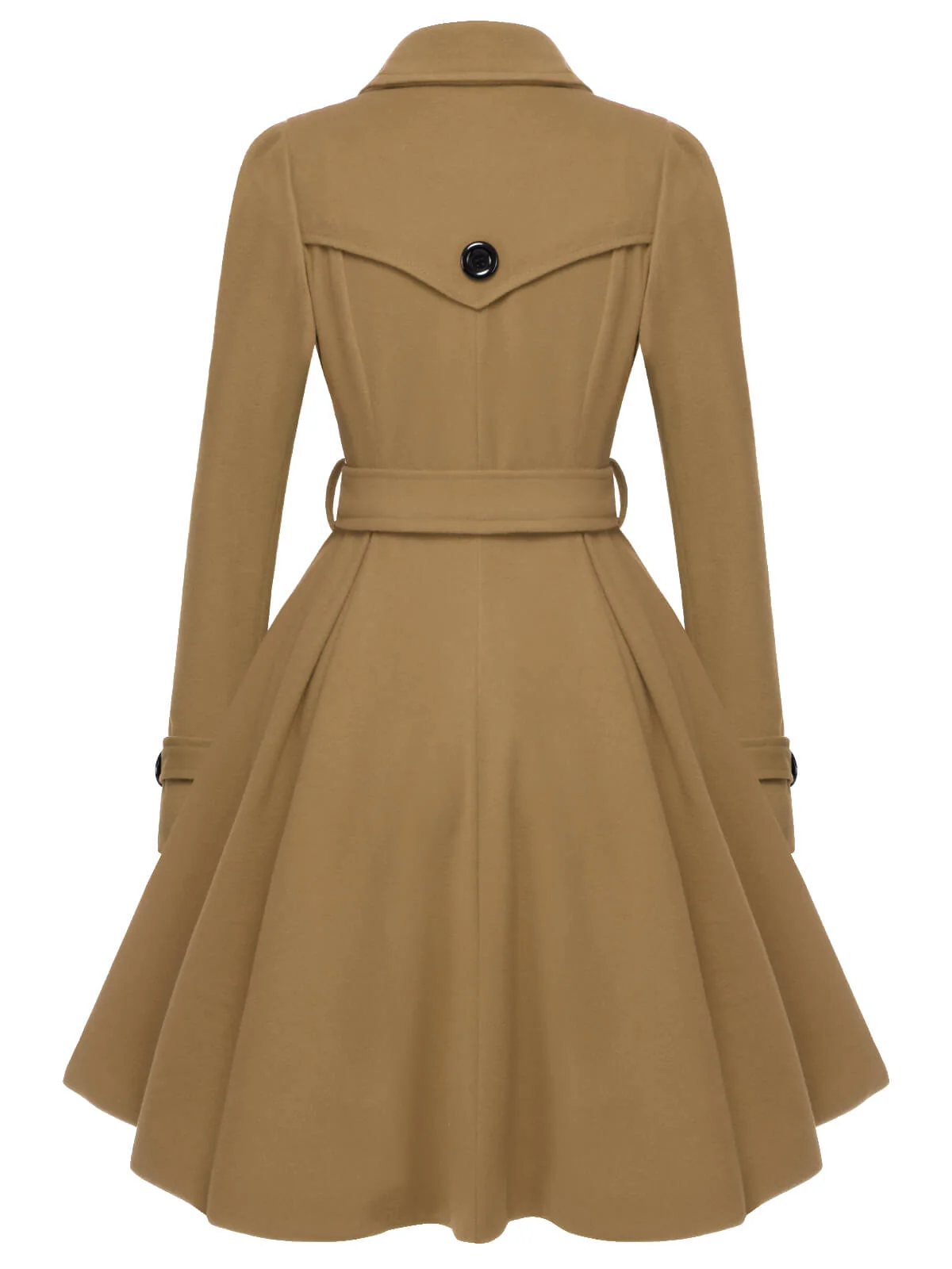 1950s Solid Color Lapel Slim Coat - Image 22