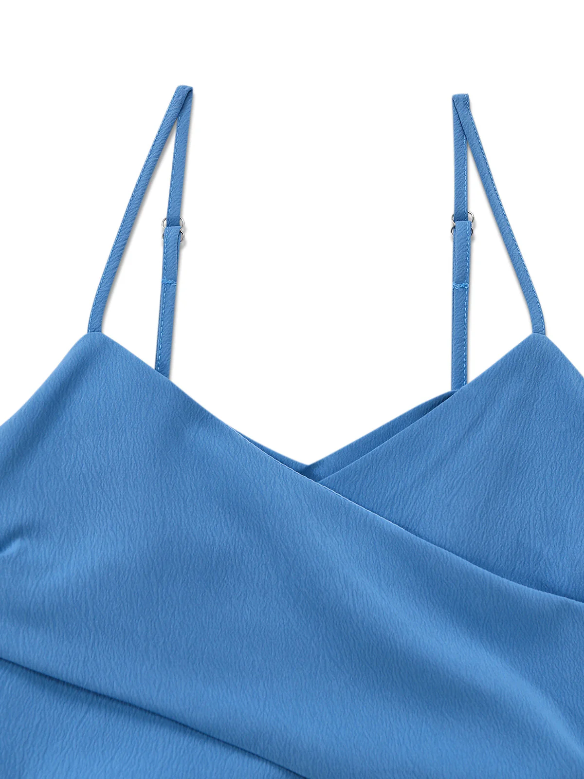 1950s Solid Irregular Hem Spaghetti Strap Romper - Image 5