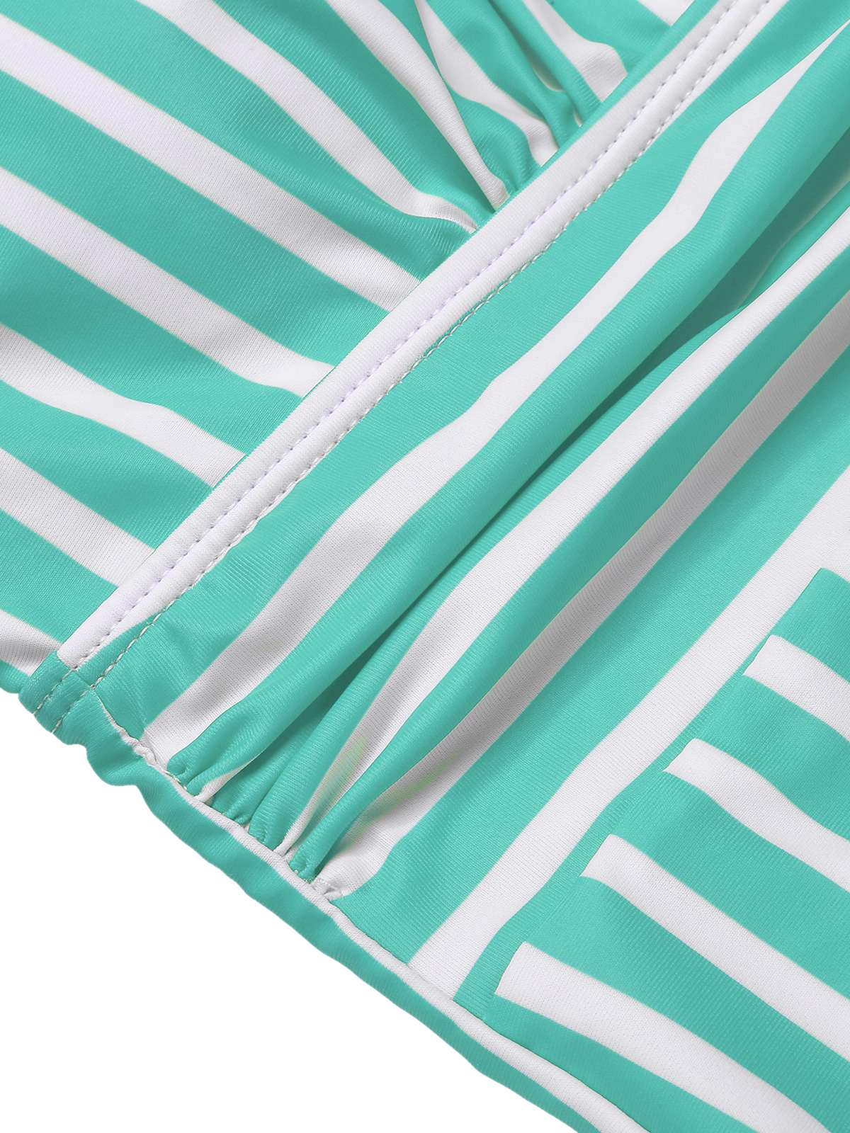 1950s Stripes Spaghetti Strap One-Piece Swimsuit - Image 6