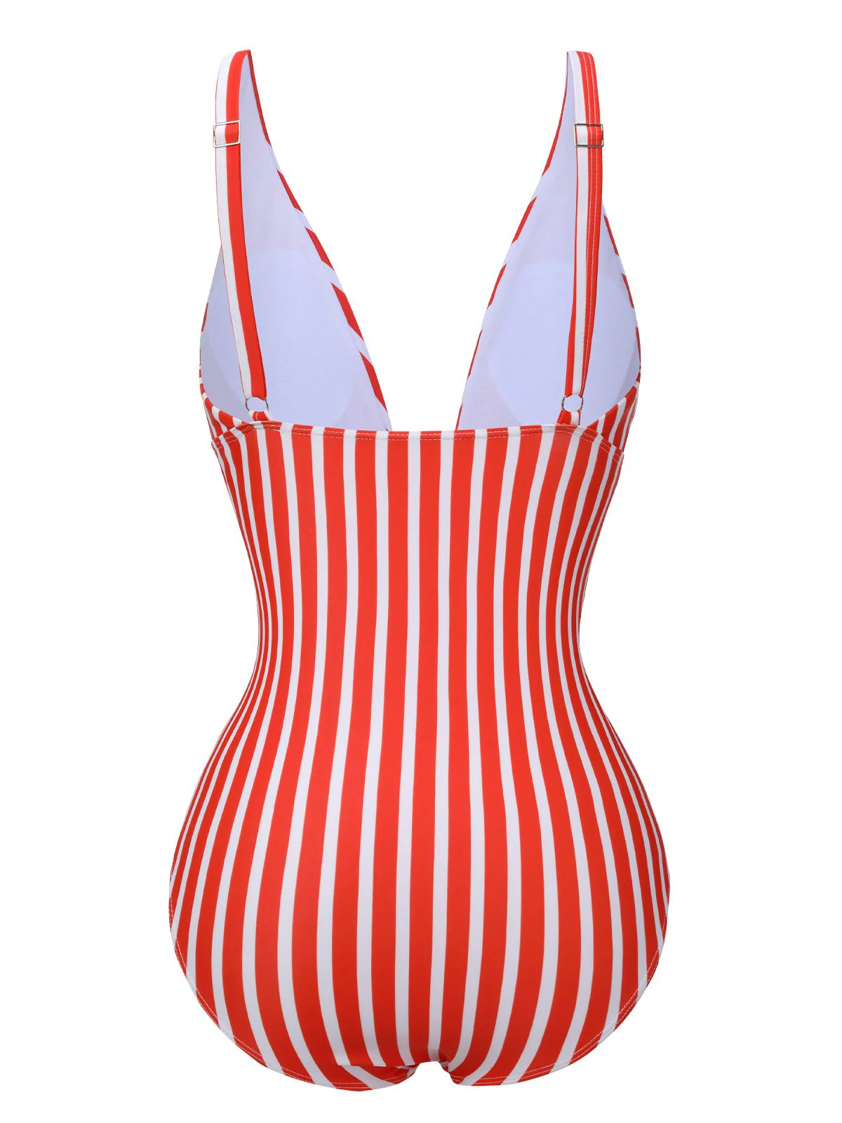 1950s Stripes Spaghetti Strap One-Piece Swimsuit - Image 5