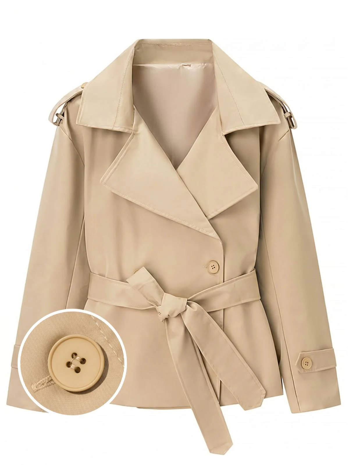 1960s Belted Wide Lapel Trench Jacket