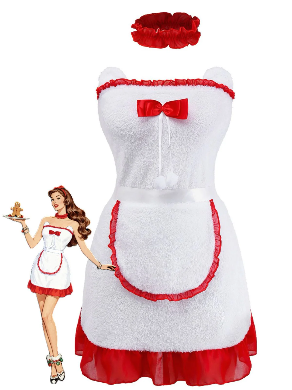 1960s Bow Bell Fluffy Tail Bunny Nightgown