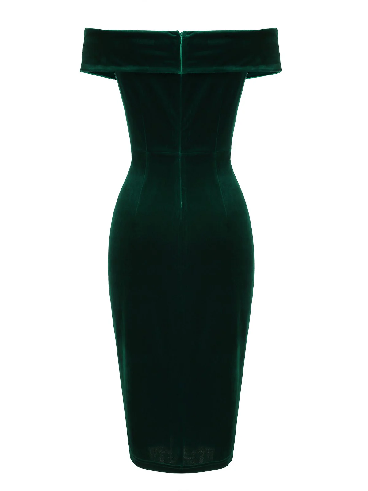 [Pre-Sale] 1960s Off Shoulder Velvet Bodycon Dress - Image 10