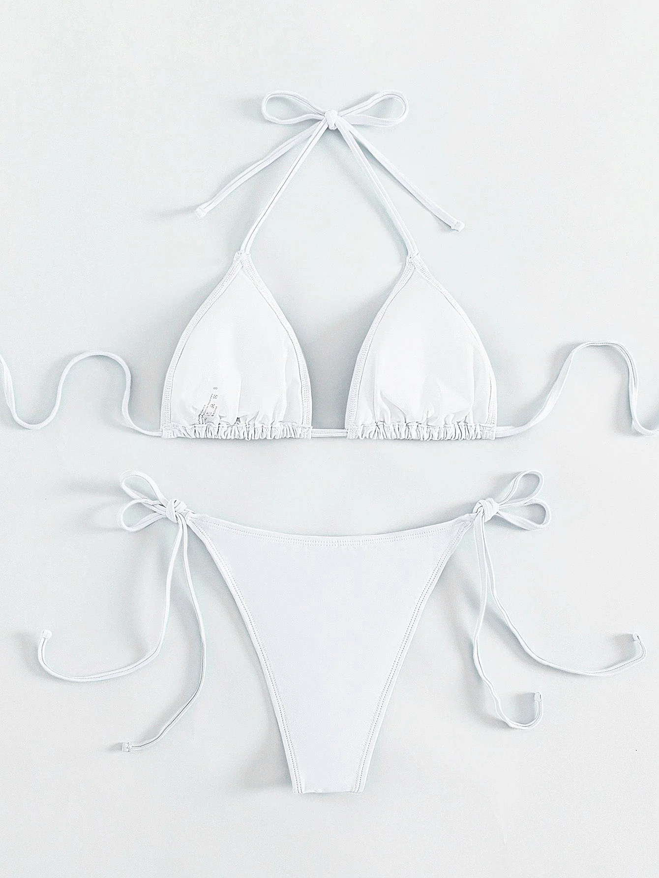 1980s Rhinestone Halter Triangle Bikini Set - Image 11