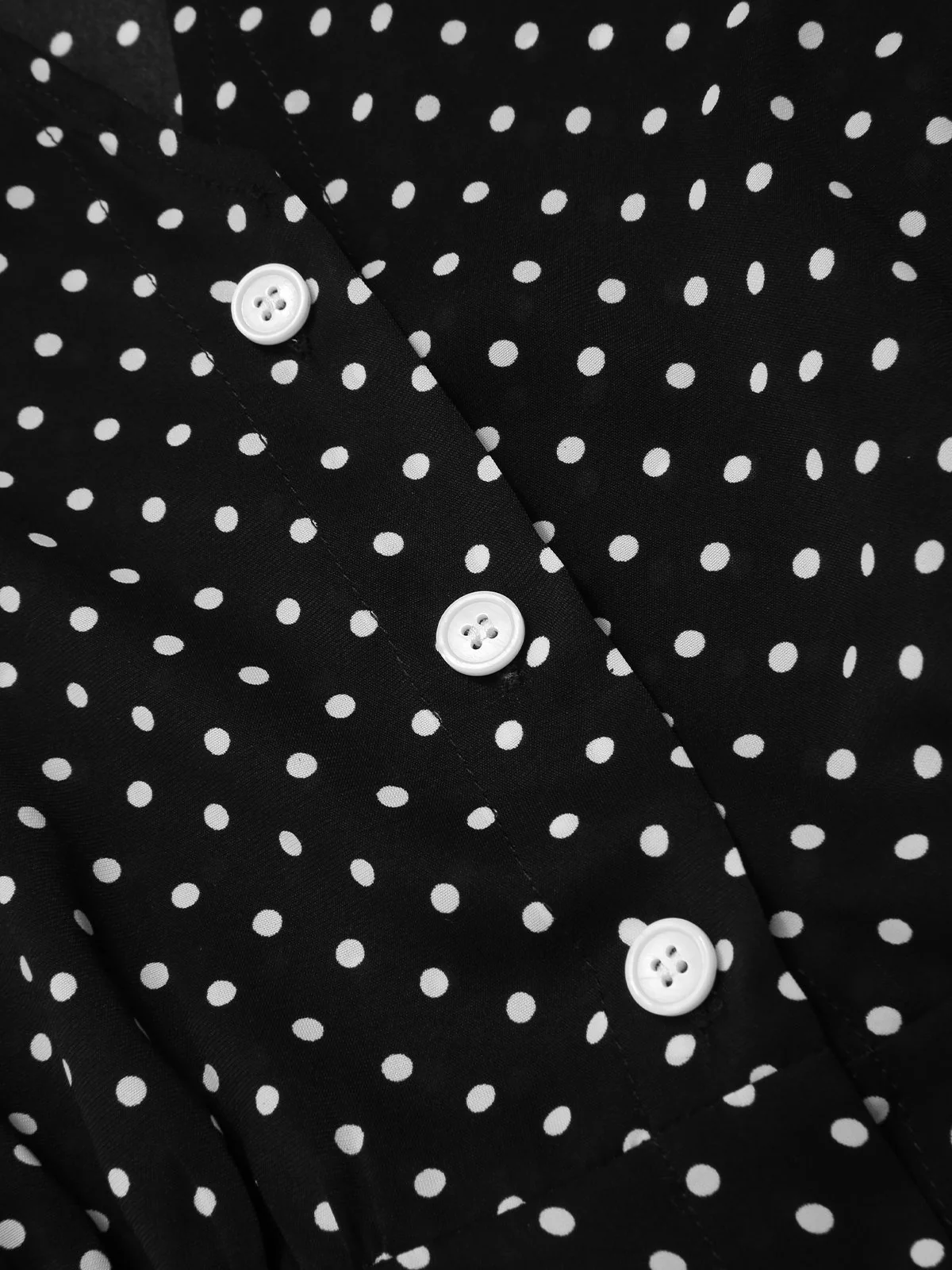 [Pre-Sale] Black 1940s Polka Dots Tie Neck Dress - Image 6
