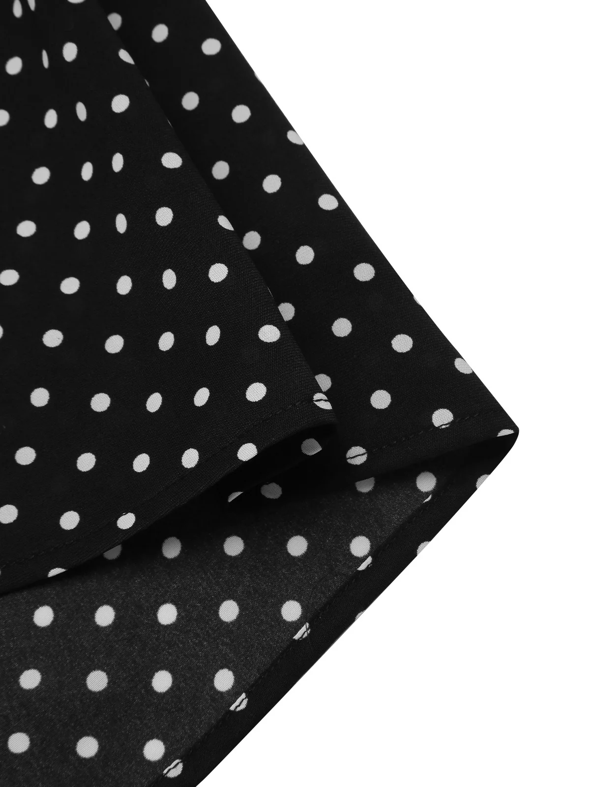 [Pre-Sale] Black 1940s Polka Dots Tie Neck Dress - Image 7