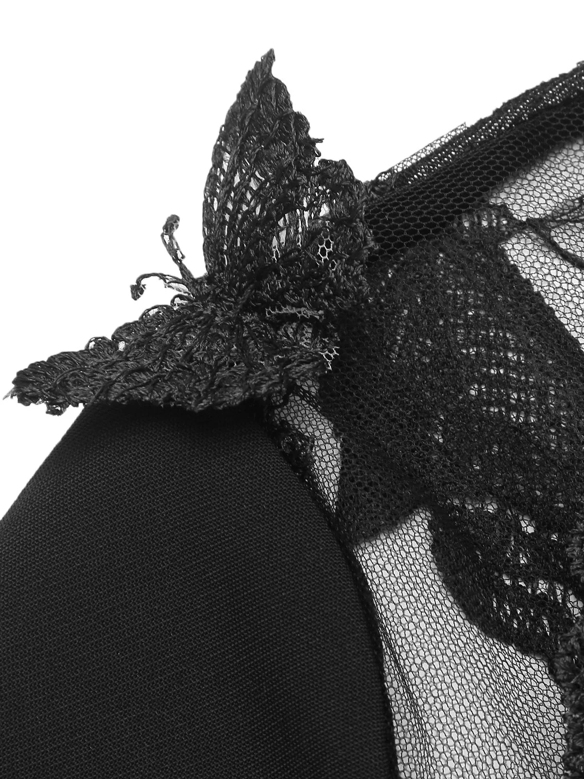 Black 1960s Butterfly Backless Pencil Dress - Image 8