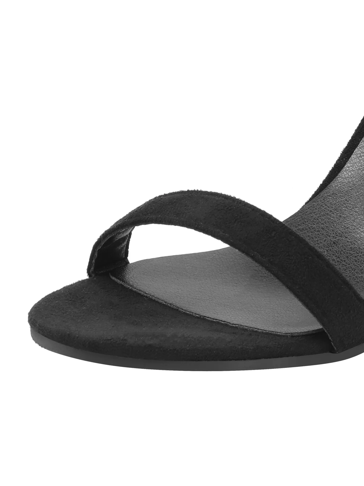 Black Pearl Chain Metal Point Toe Cone Heels - Image 4