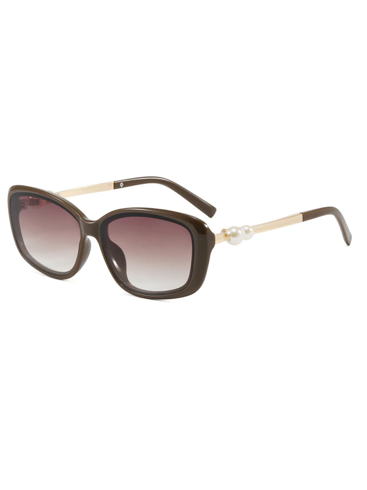 Black Pearl Vintage Square Frame Sunglasses - Image 4
