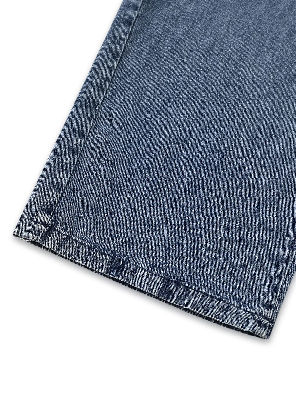 Blue 1930s Denim Button Wide-Strap Belted Jumpsuit - Image 5
