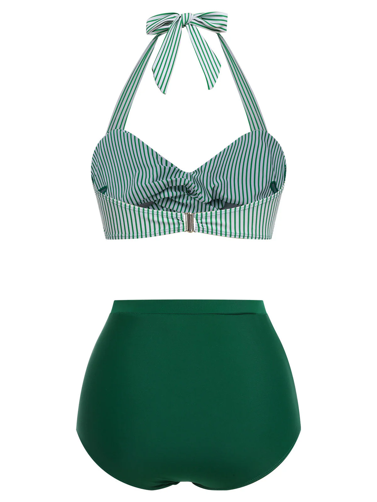 [Pre-Sale] Blue 1940s Striped Halter Swimsuit Set - Image 6