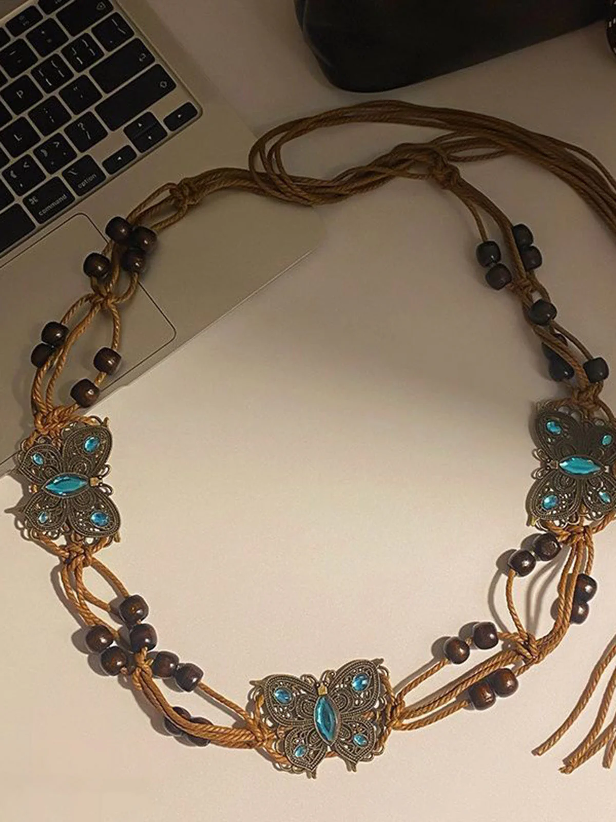 Bohemian Butterfly Beaded Waist Belt - Image 2