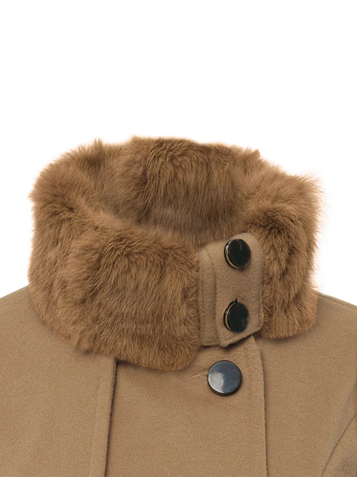 1950s Fur Collar Waisted Winter Coat - Image 8