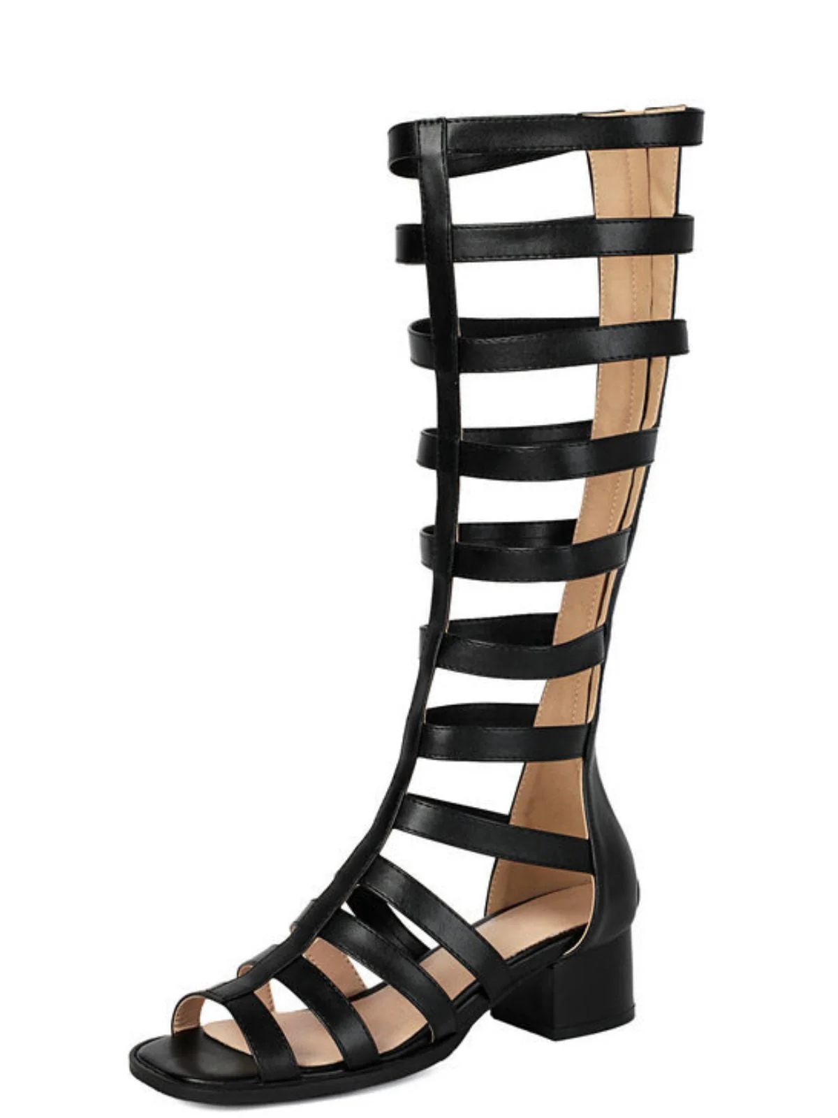Cutout Mary Janes Block Heel Boots - Image 3