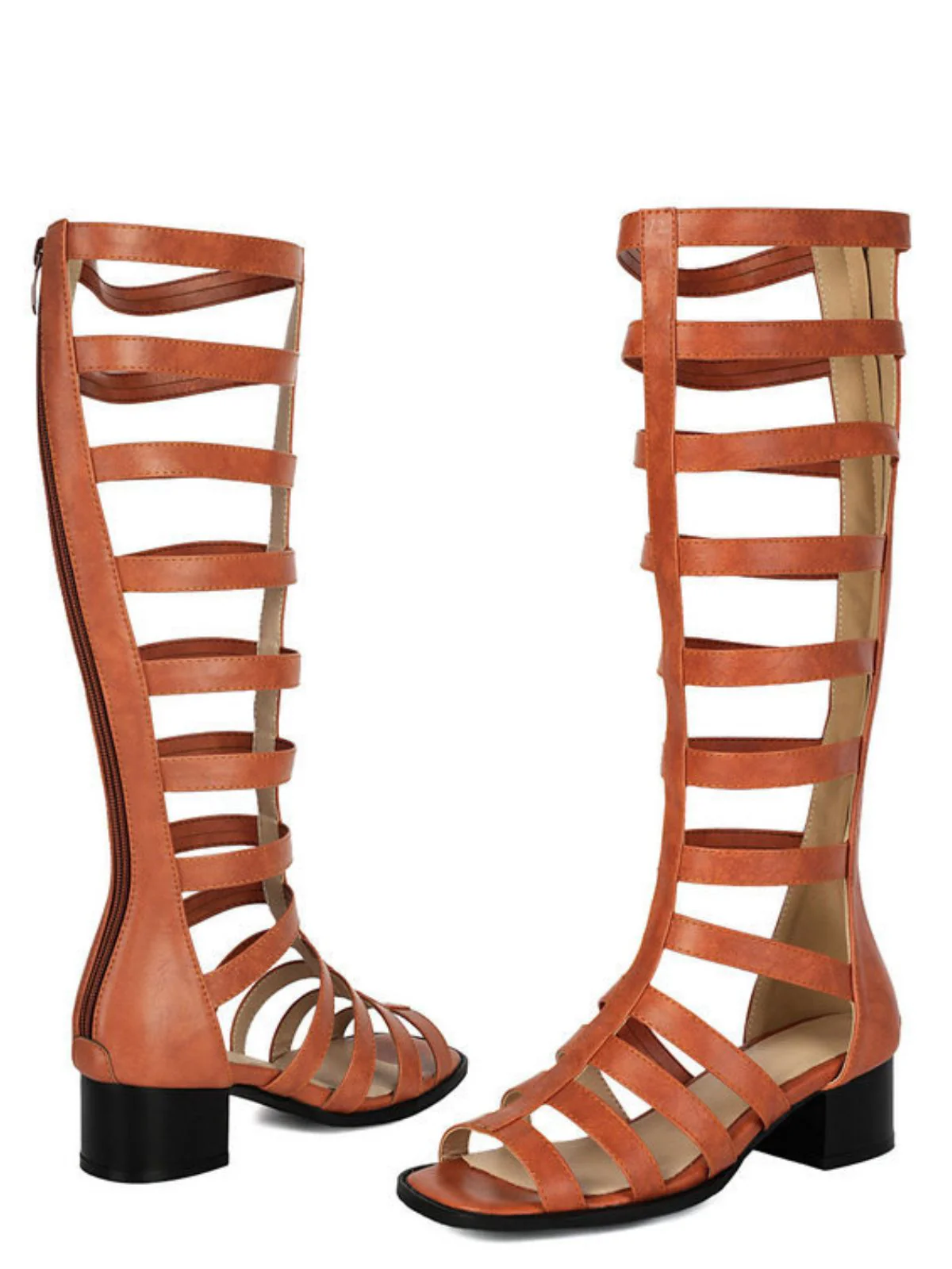 Cutout Mary Janes Block Heel Boots - Image 8