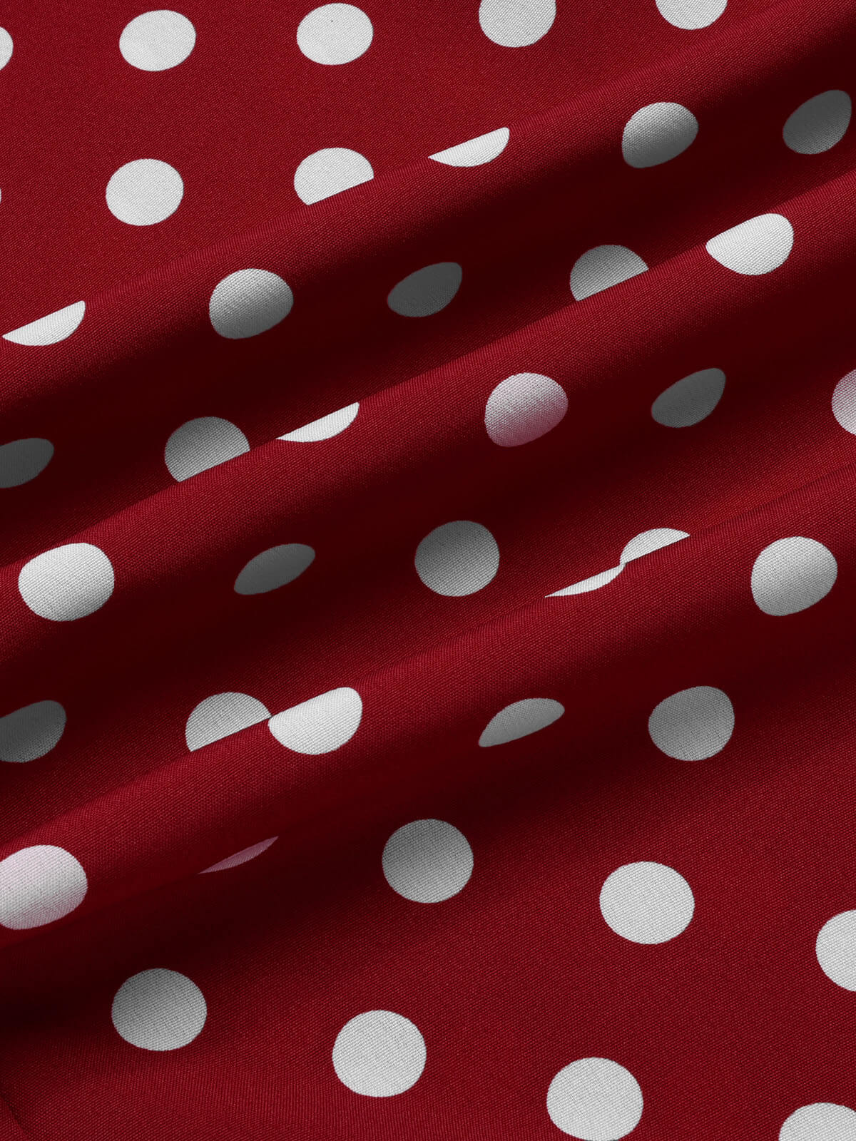 Deep Red 1940s Polka Dot Straps Jumpsuit - Image 6