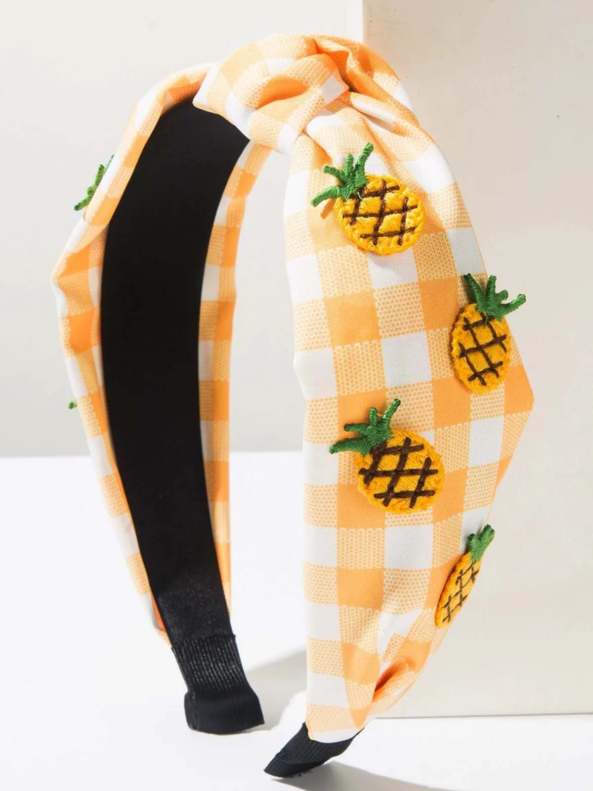 Fruit Gingham Plaid Retro Bow Headband - Image 12