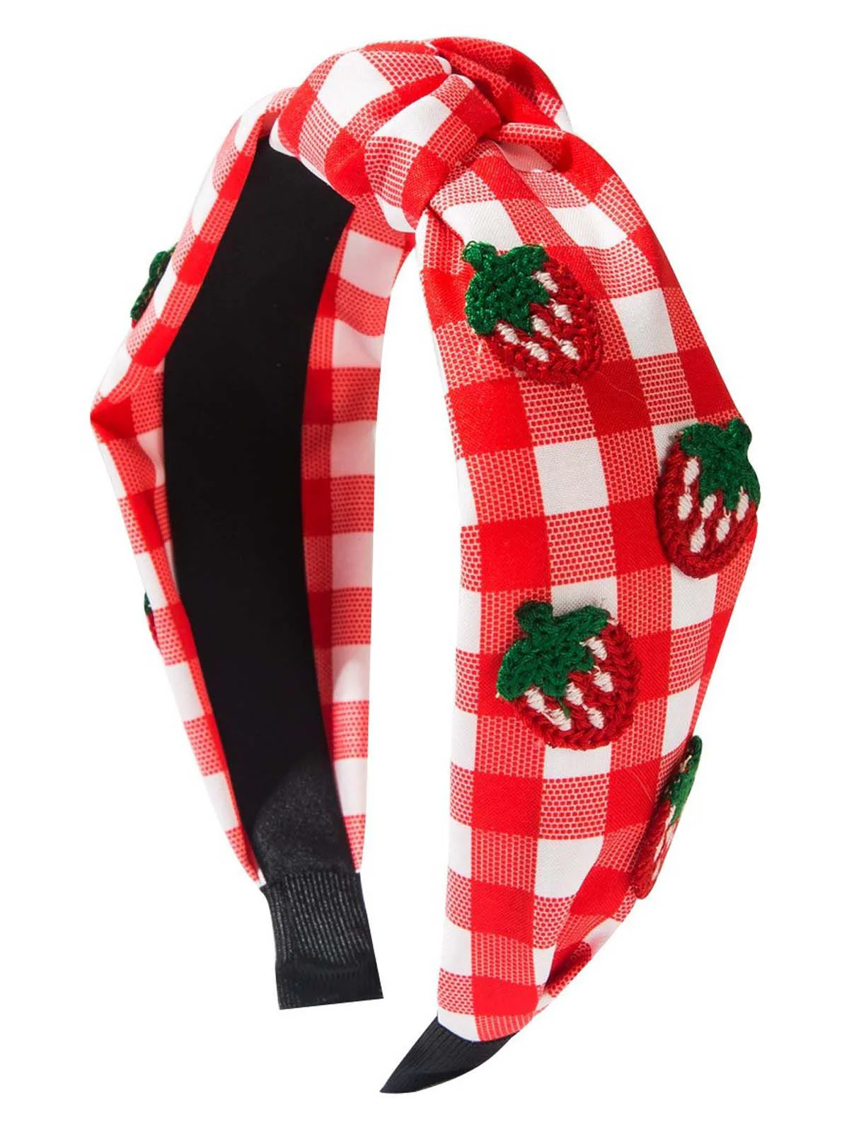 Fruit Gingham Plaid Retro Bow Headband - Image 5