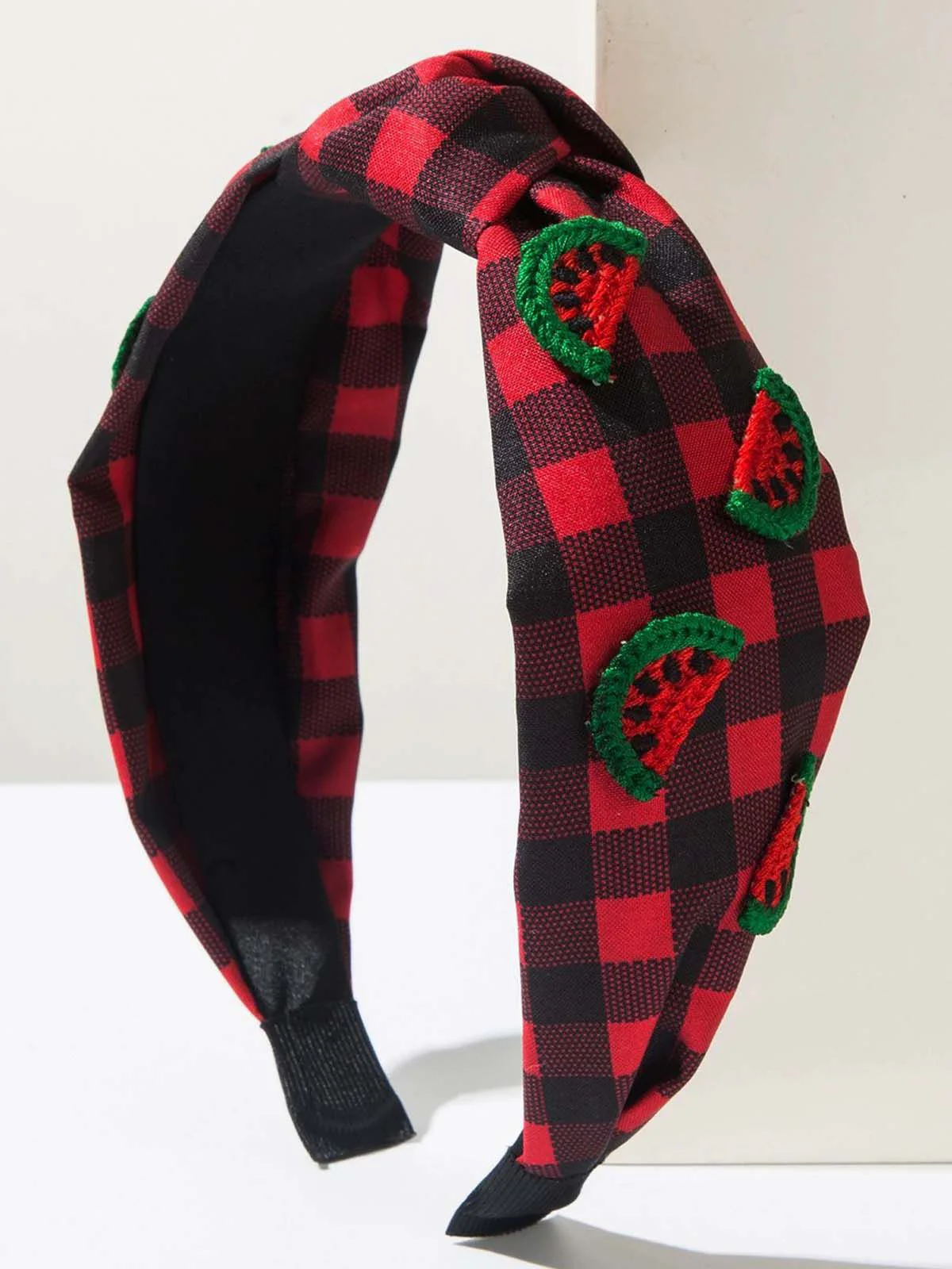 Fruit Gingham Plaid Retro Bow Headband - Image 6