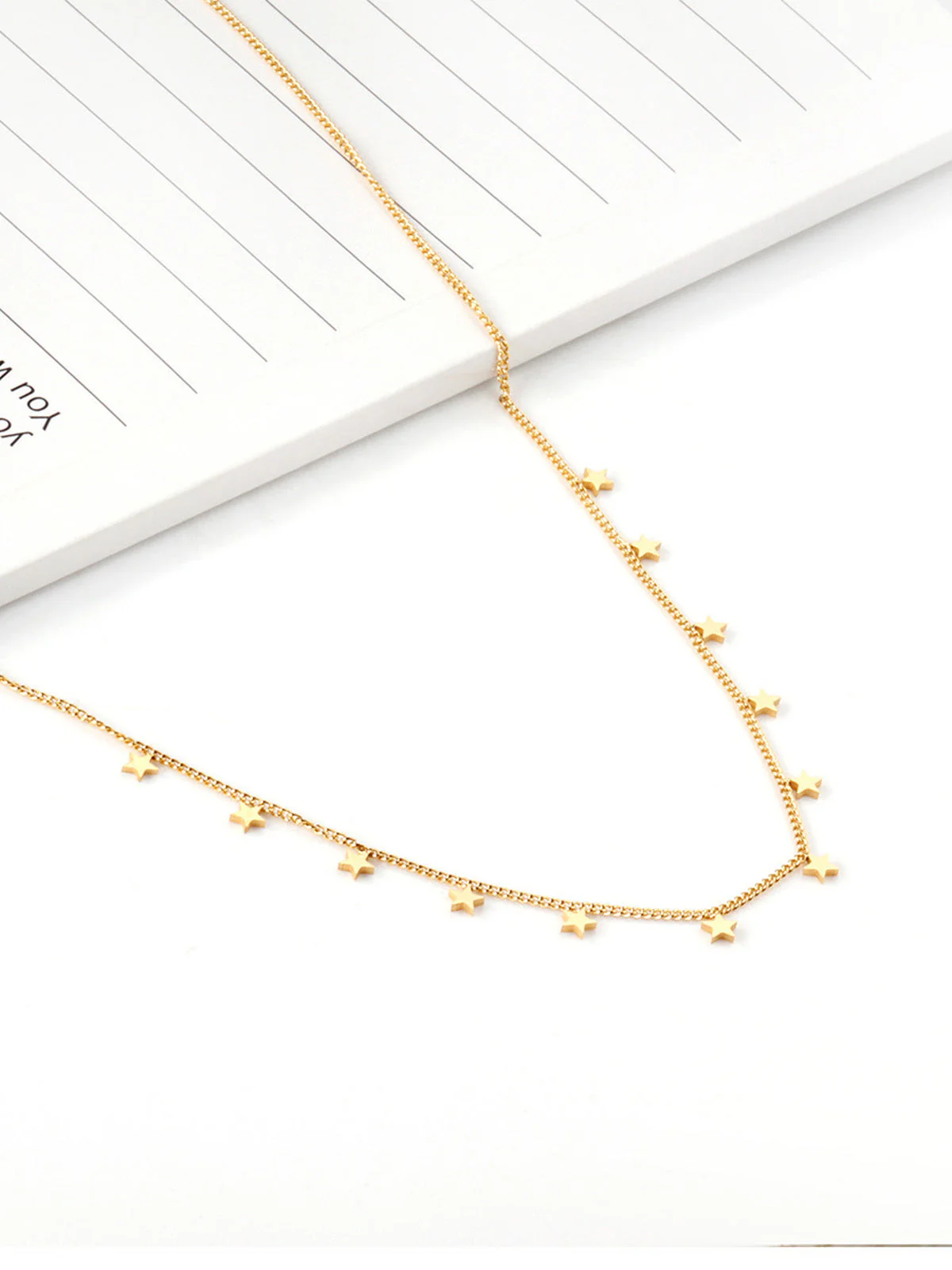 Gold Star Pendant Chain Necklace - Image 2