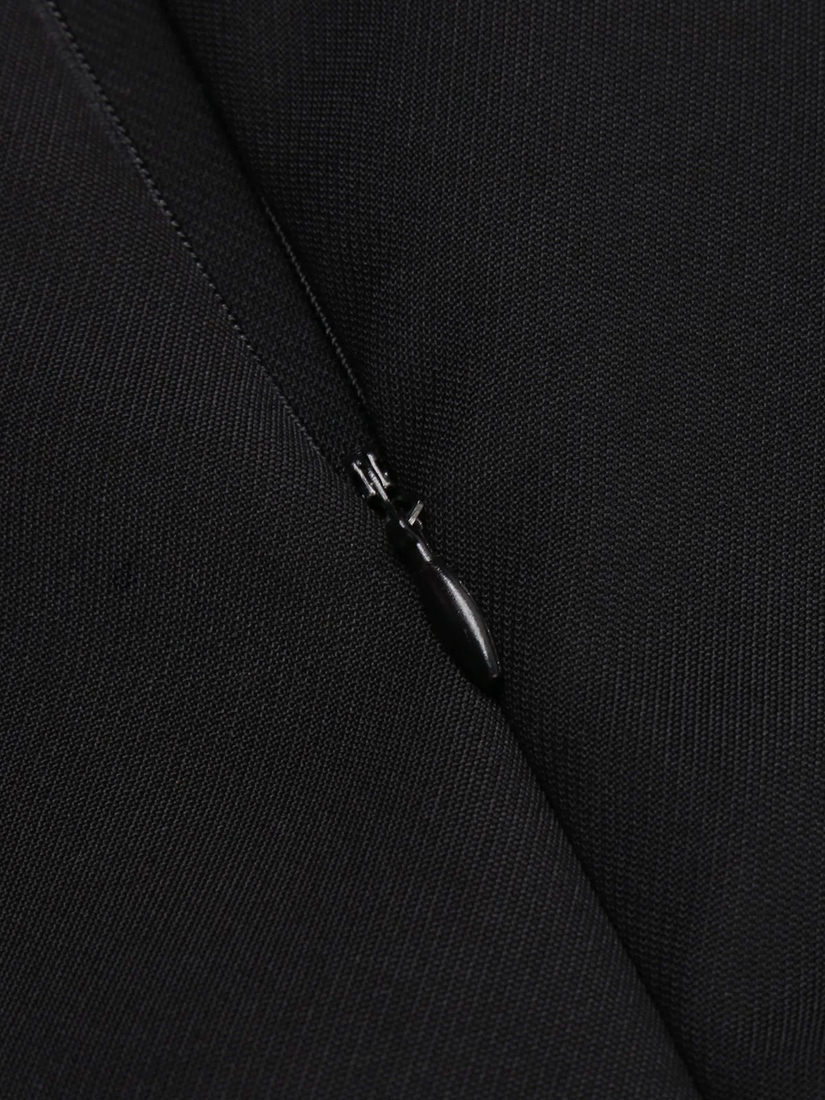 Black 1930s Solid Suspender Pants - Image 8