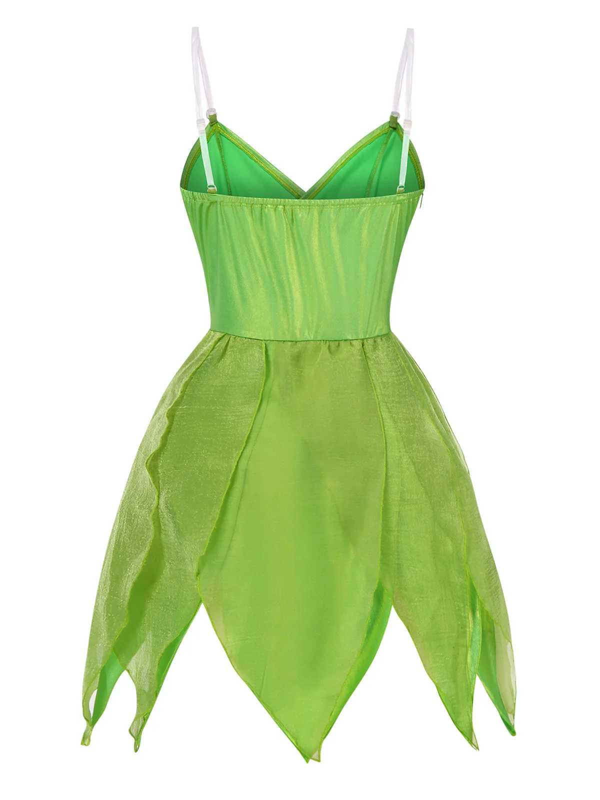 [Pre-Sale] Green 1970s Tinker Bell Fairy Petal Hem Mini Dress - Image 6