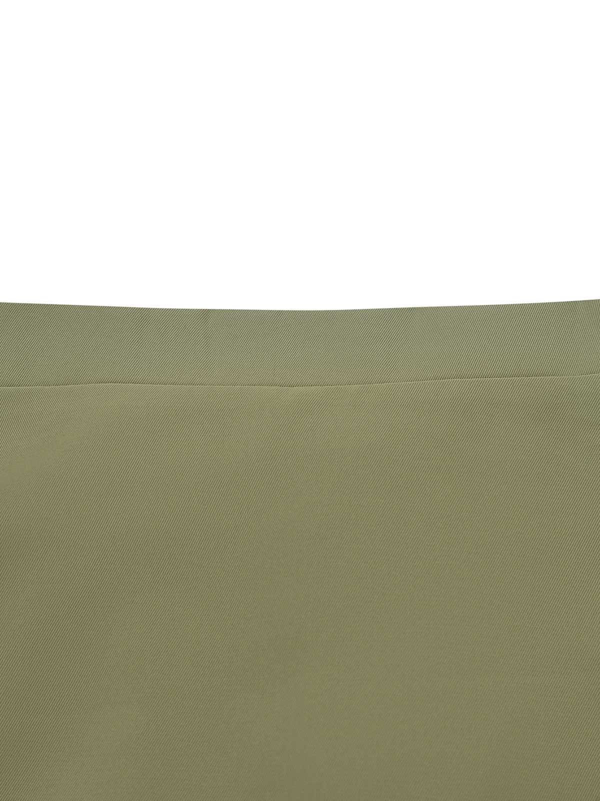Green 1980s Solid Midi Skirt - Image 3