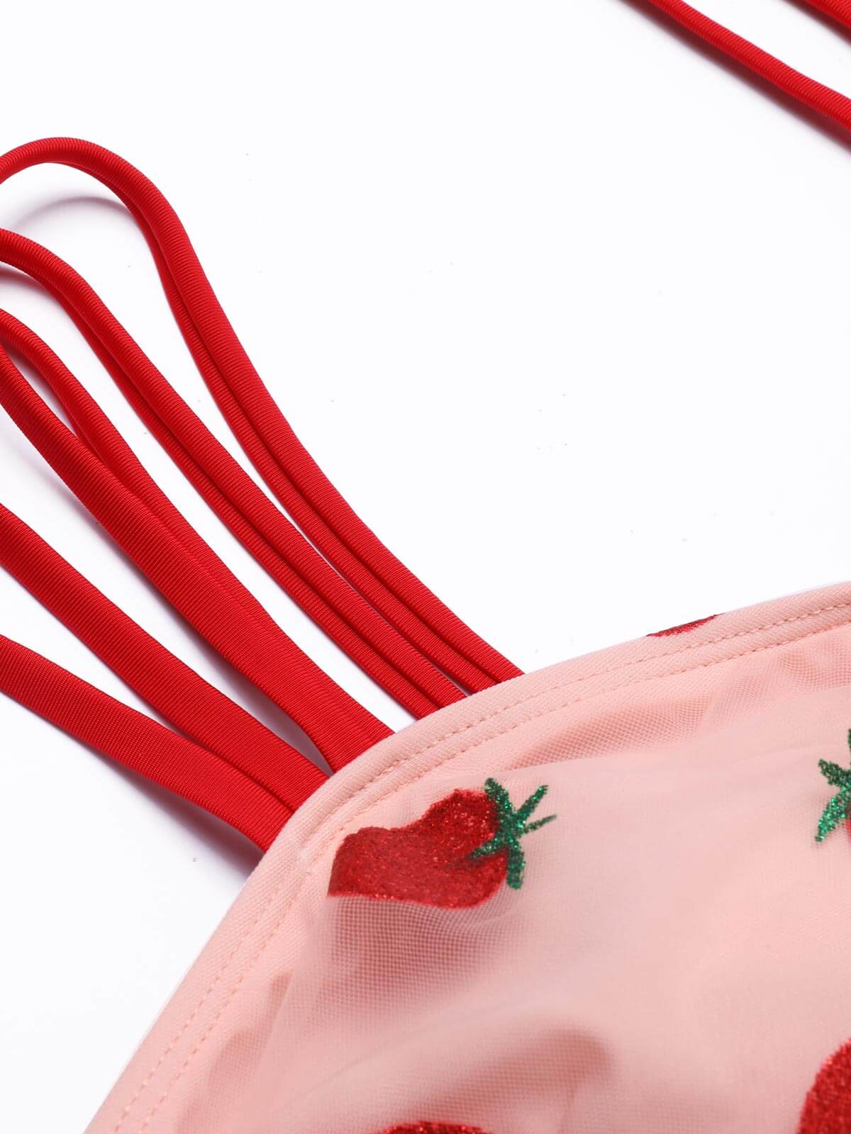 Lace Strawberry Cami Tankini Set - Image 8