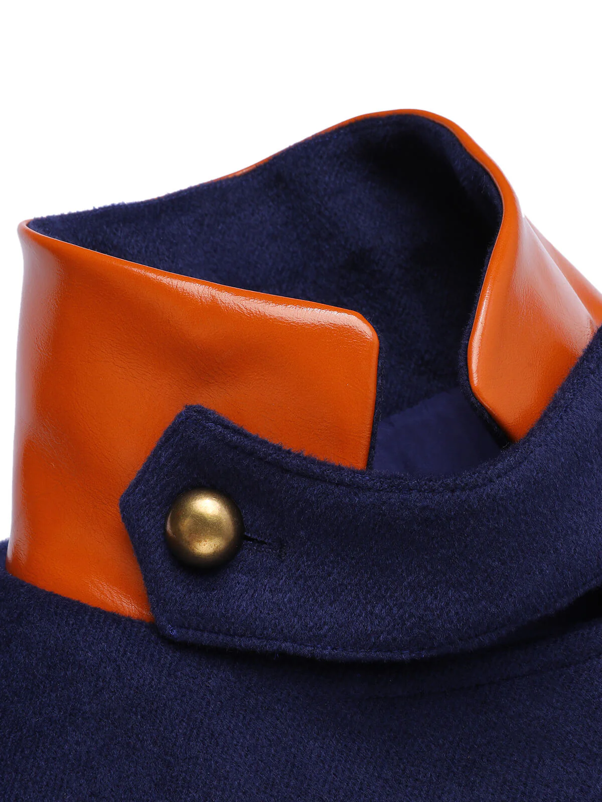 Navy Blue 1940s Patchwork Button Coat - Image 6