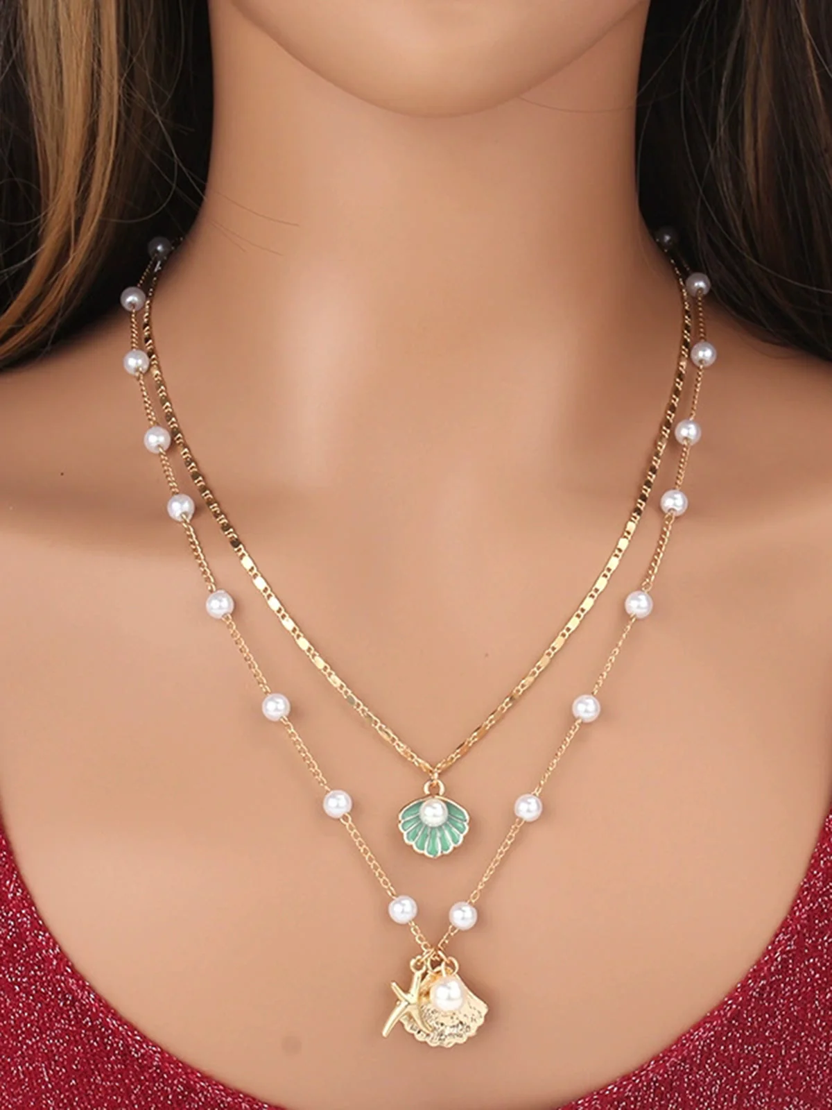 Pentagram Pearl Shell Necklace