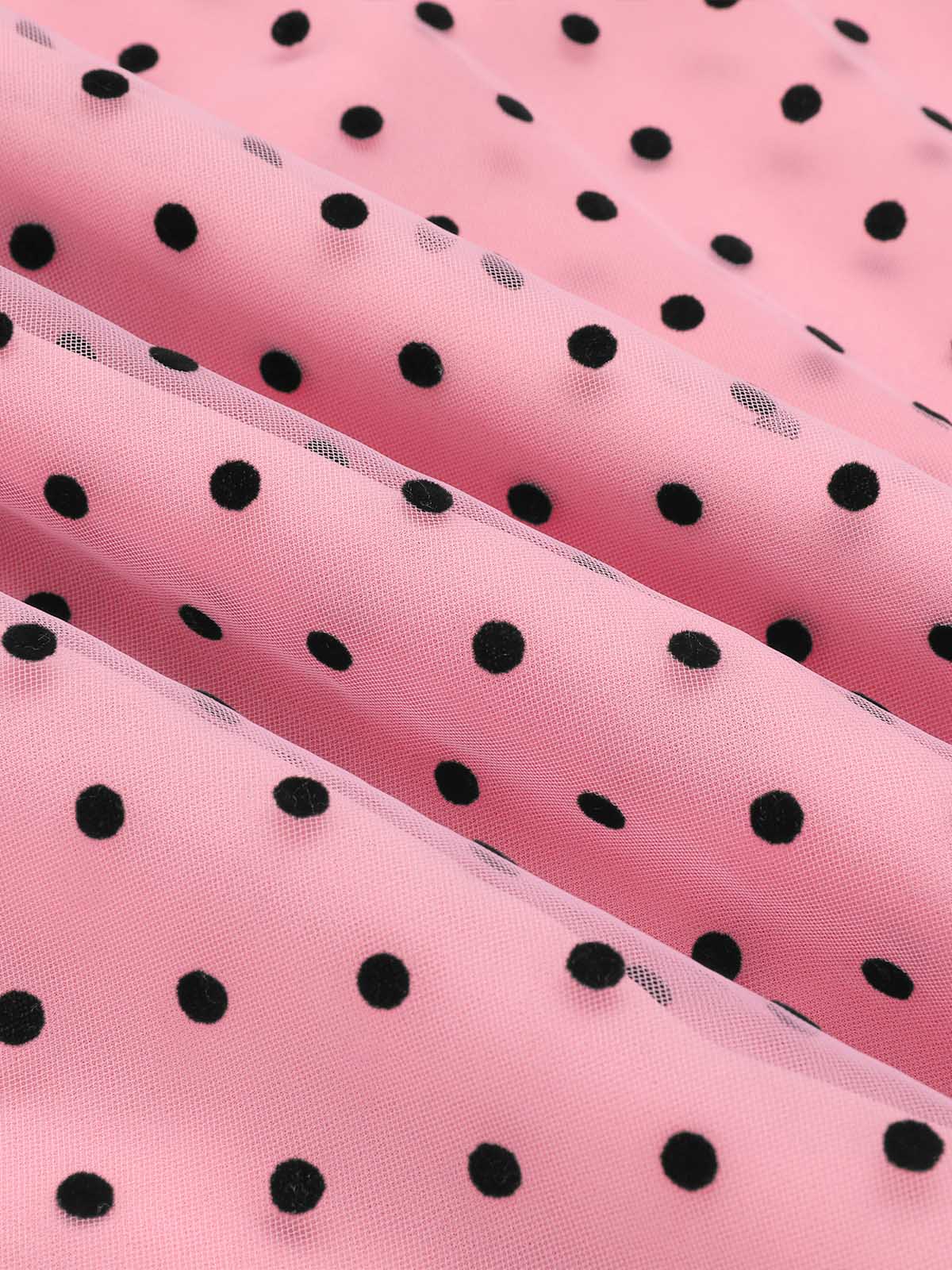 Pink 1930s Polka Dot One-shoulder Jumpsuit - Image 8
