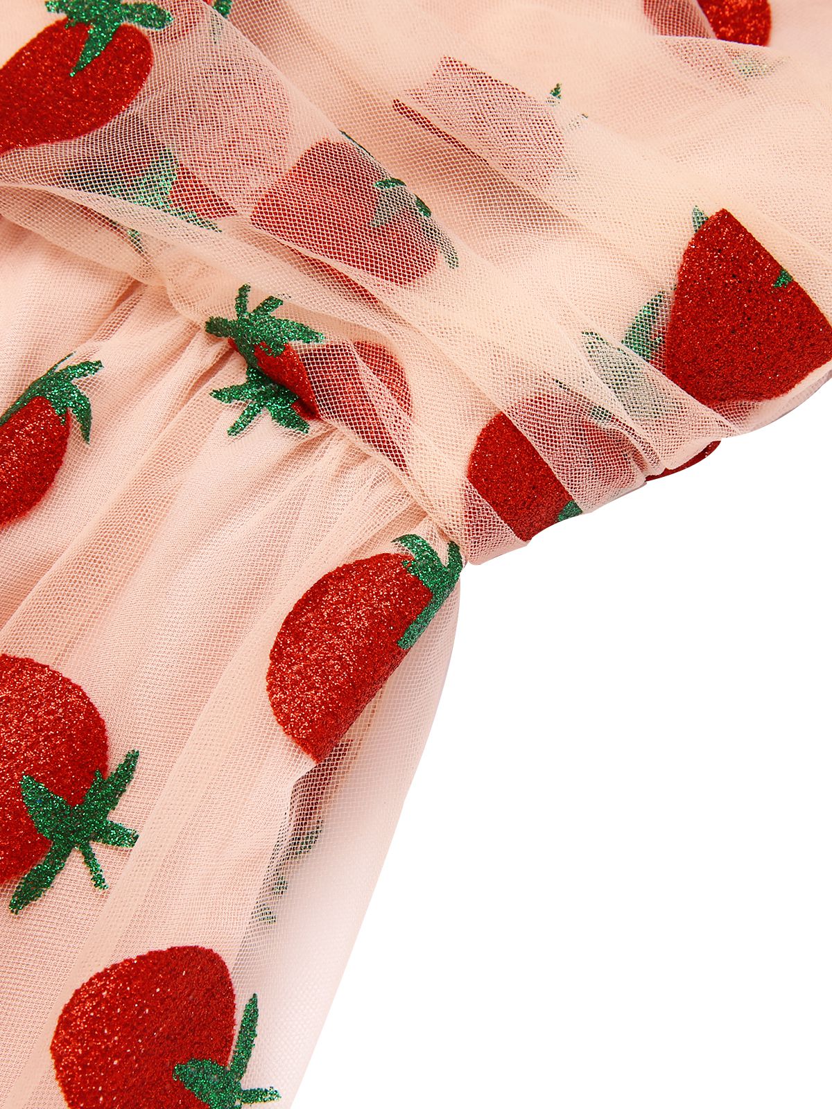 Pink 1950s Strawberry Mesh Swing Dress - Image 8