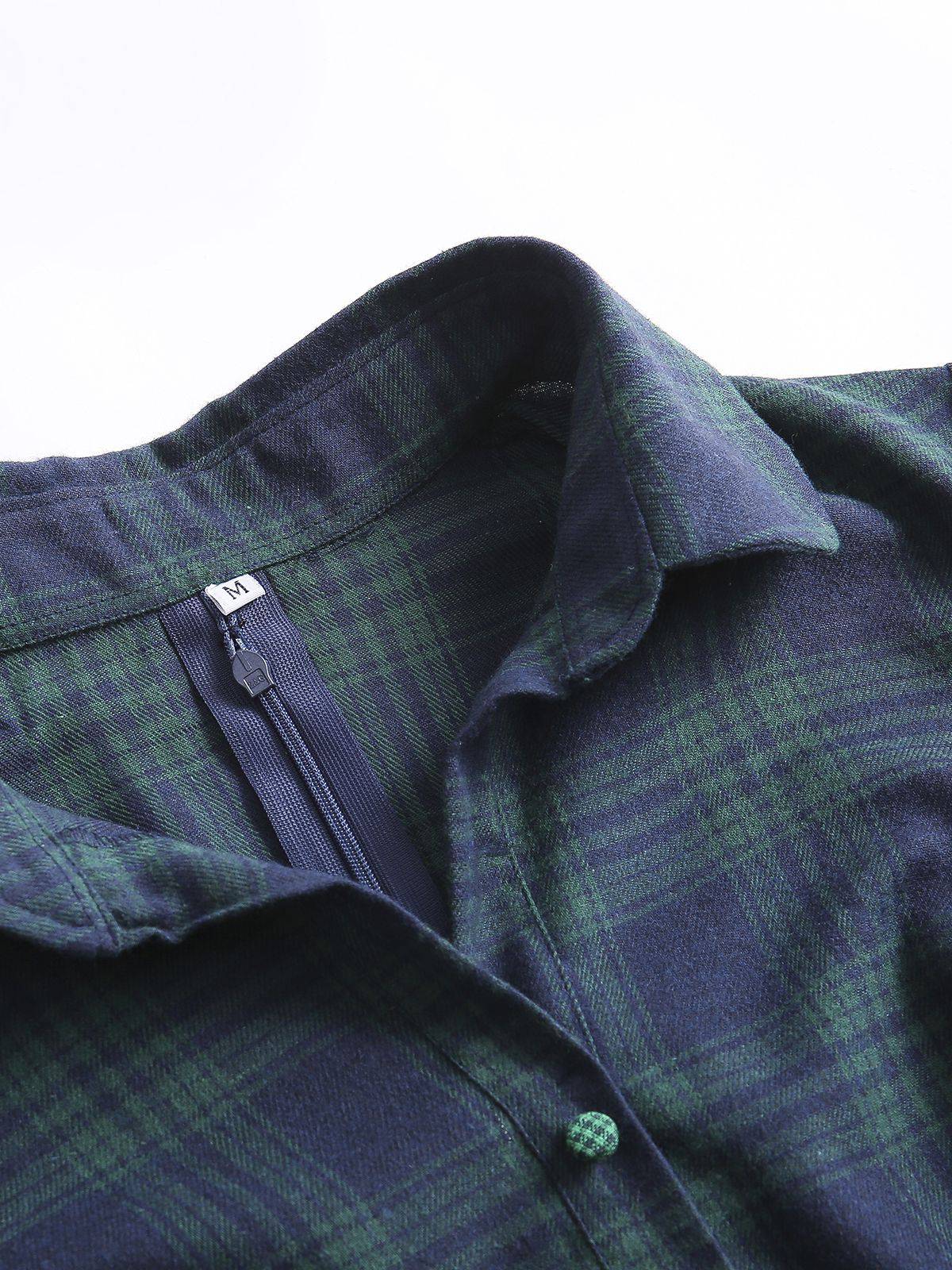 [Pre-Sale] Plaids 1950s Buttoned Belted Swing Dress - Image 7