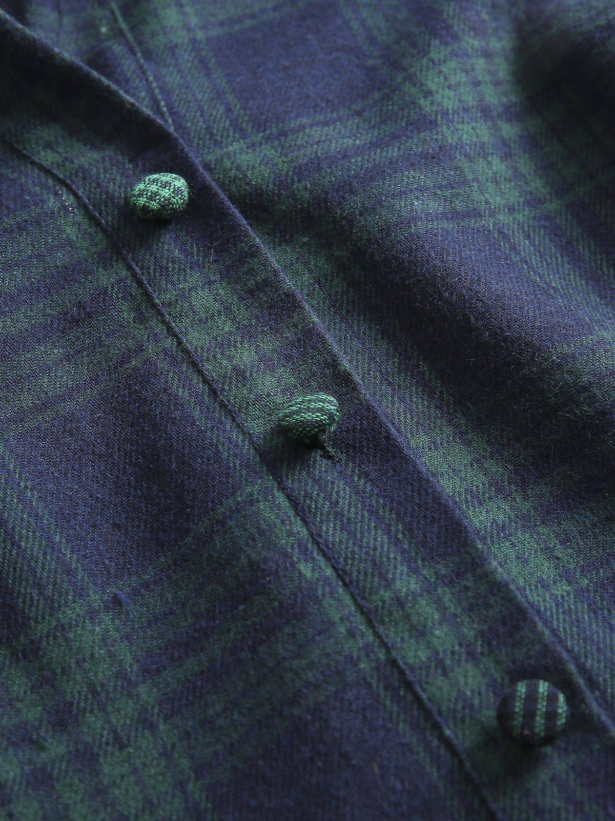 [Pre-Sale] Plaids 1950s Buttoned Belted Swing Dress - Image 8