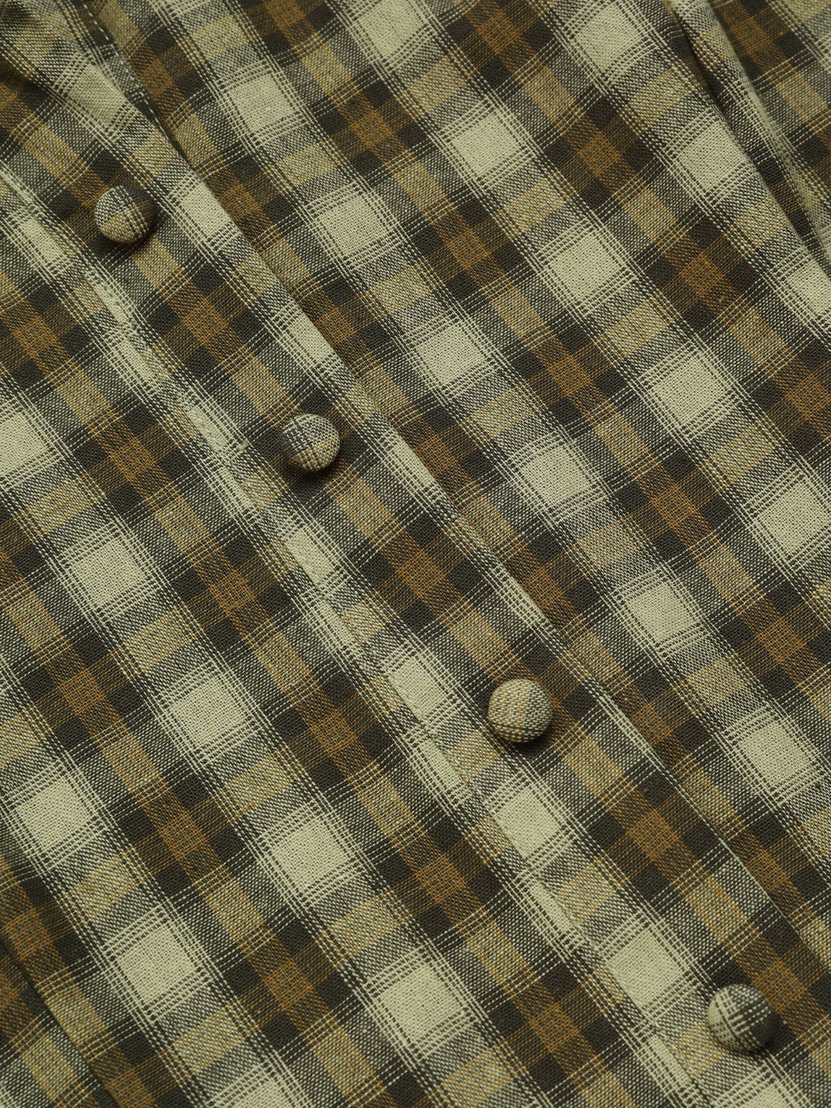 [Pre-Sale] Plaids 1950s Buttoned Belted Swing Dress - Image 14