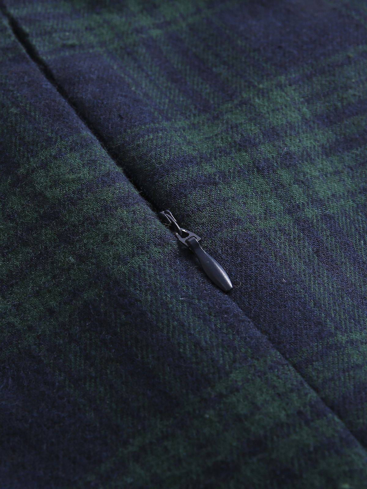 [Pre-Sale] Plaids 1950s Buttoned Belted Swing Dress - Image 3