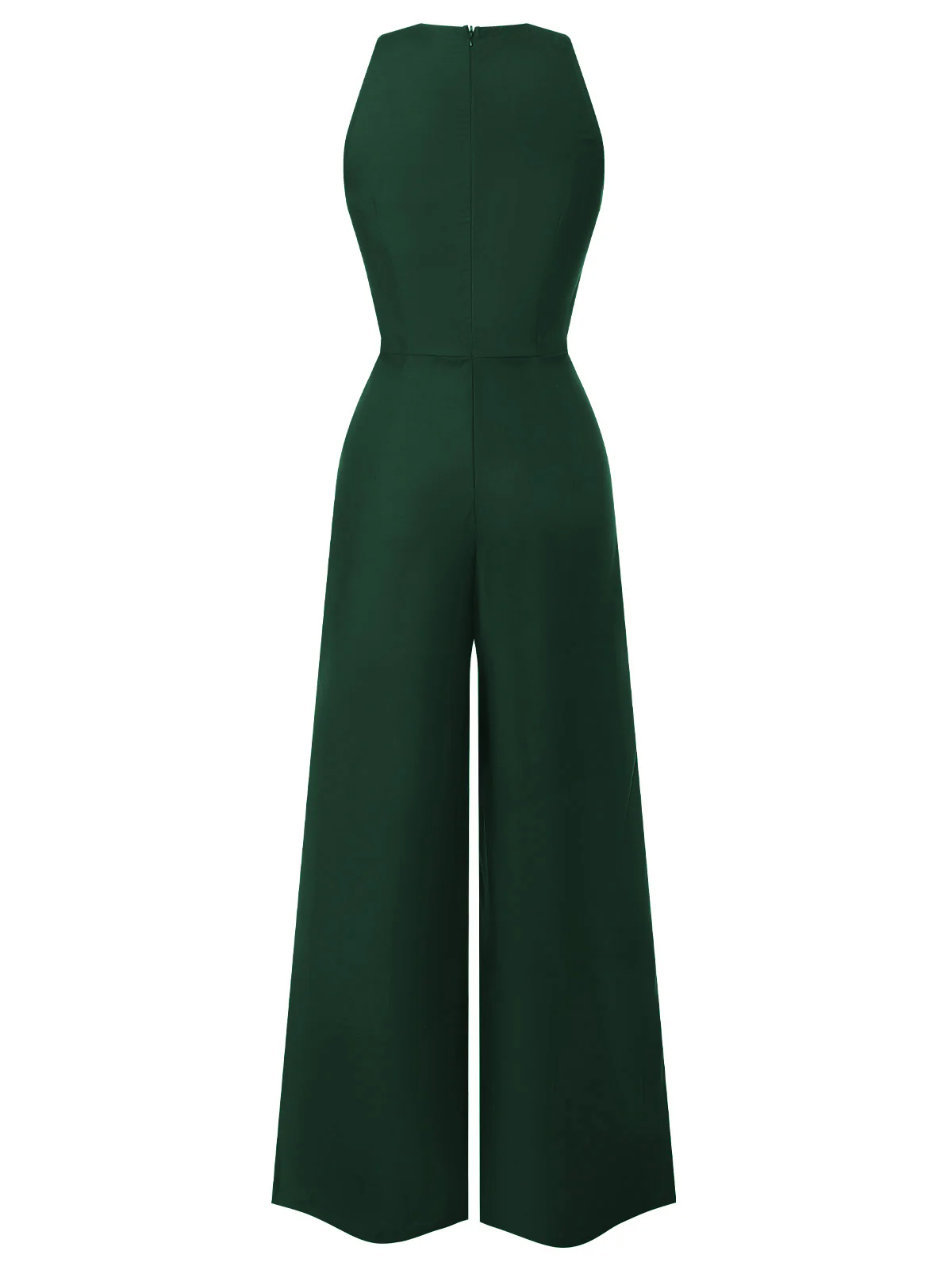 [Pre-Sale] Black 1950s Sleeveless Buttoned Solid Jumpsuit - Image 8