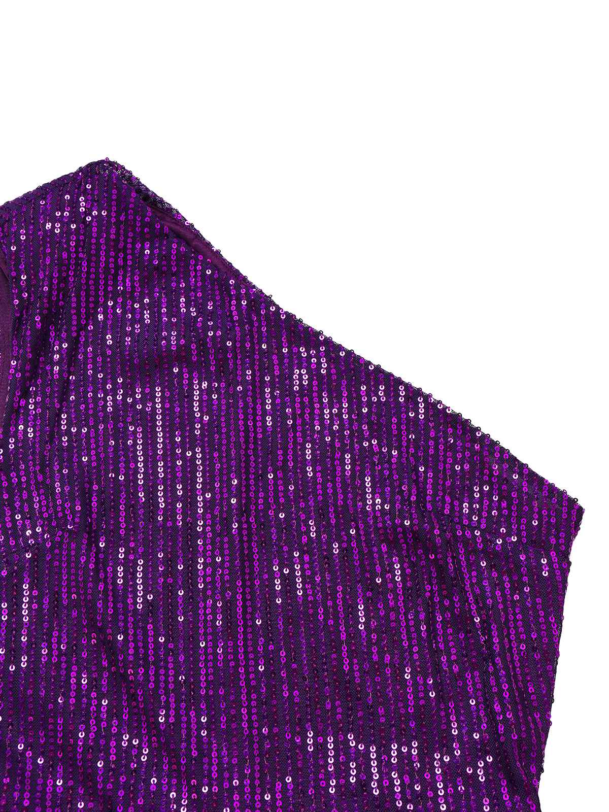 Purple 1970s Sequin One-Shoulder Jumpsuit - Image 3