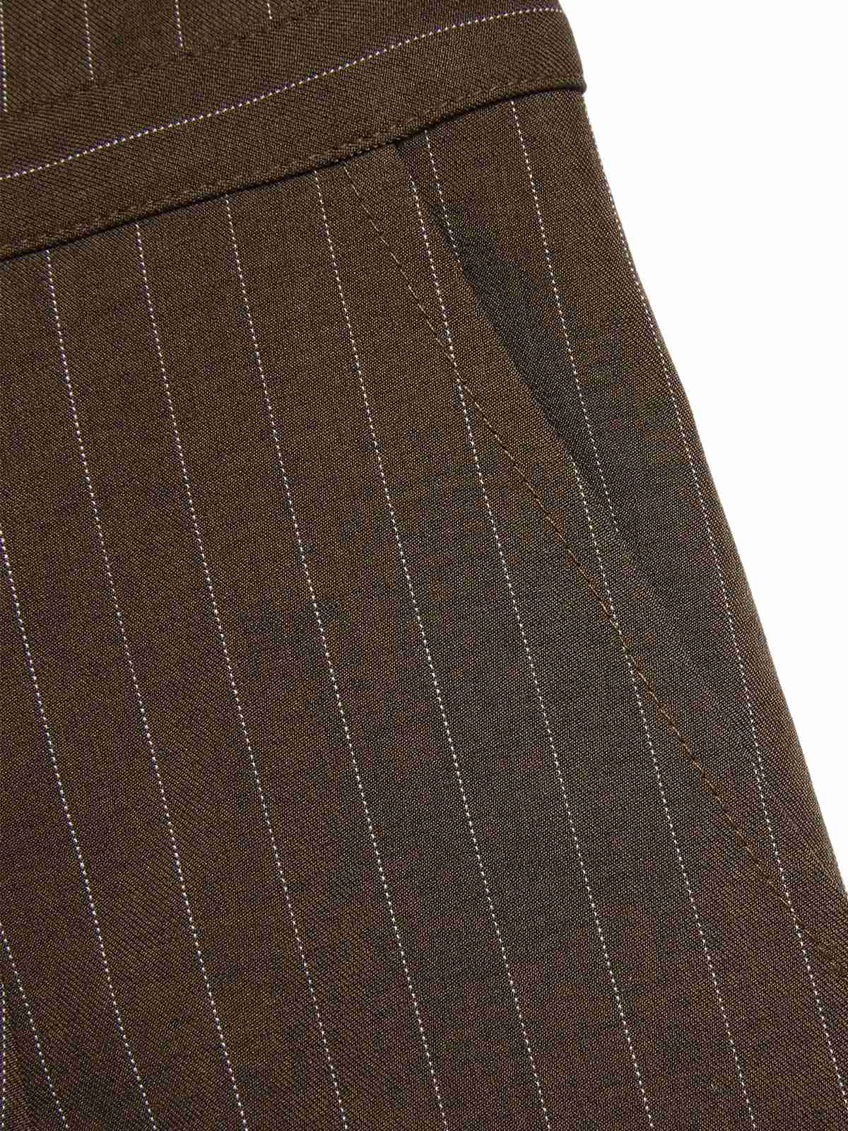 Red 1930s Mesh Patchwork Vertical Stripe Jumpsuit - Image 7