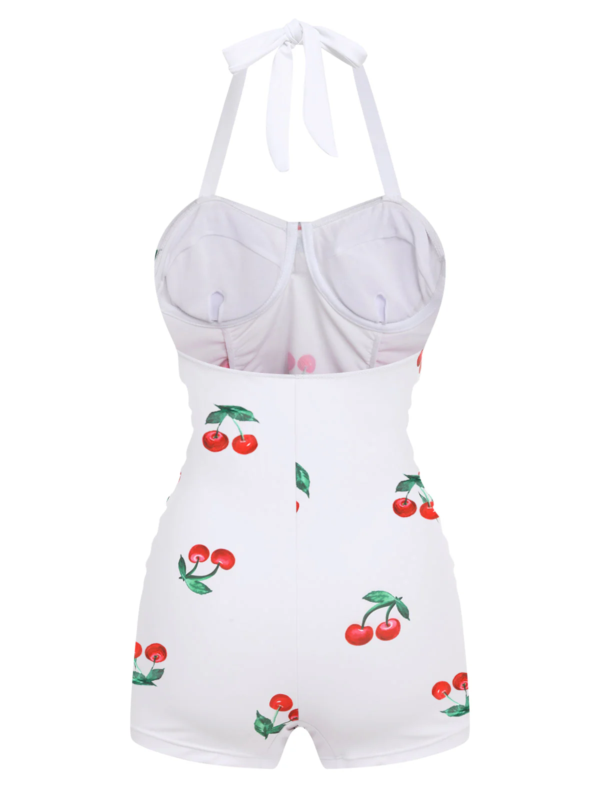 Retro 1950s Cherry Summer One-piece Swimsuit - Image 4