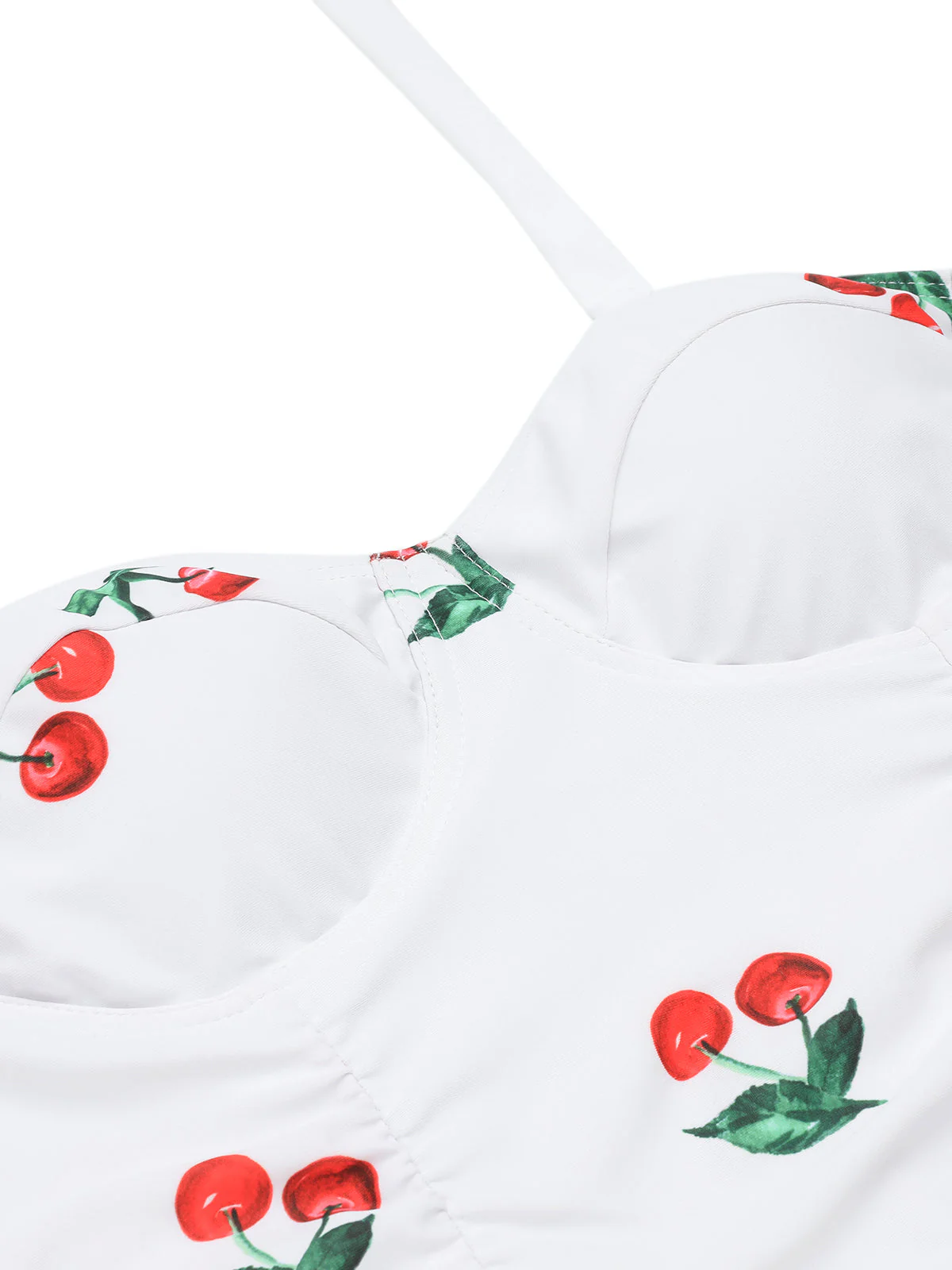 Retro 1950s Cherry Summer One-piece Swimsuit - Image 5