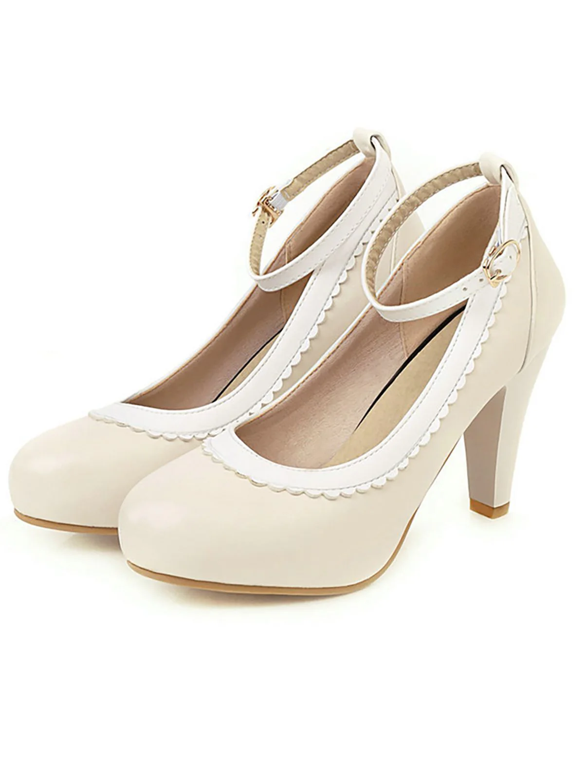 Retro Ankle Strap High Heels Shoes - Image 5