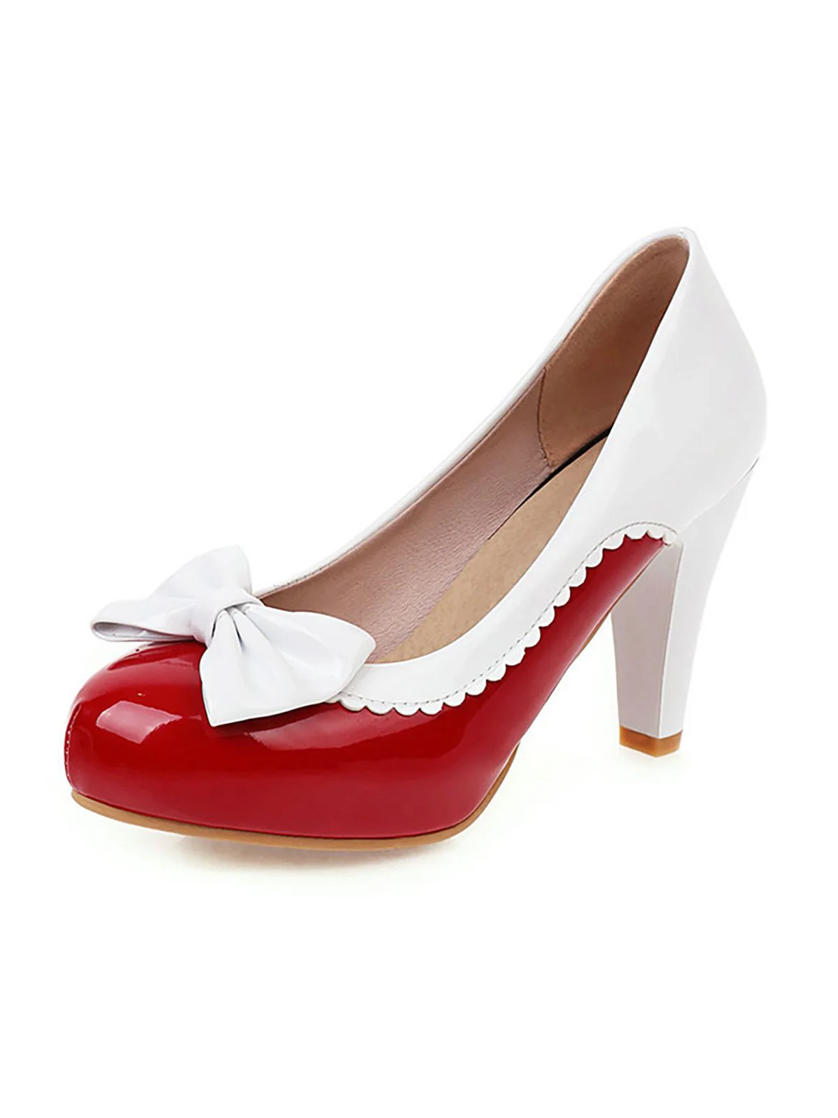 Retro Bowknot High Heels Shoes - Image 2