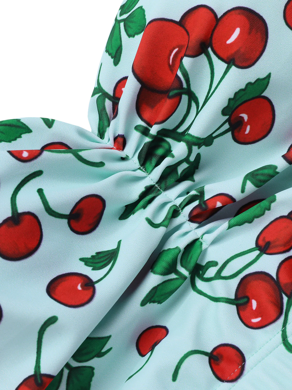 Retro 1950s Cherry Summer Halter Swimsuit - Image 3