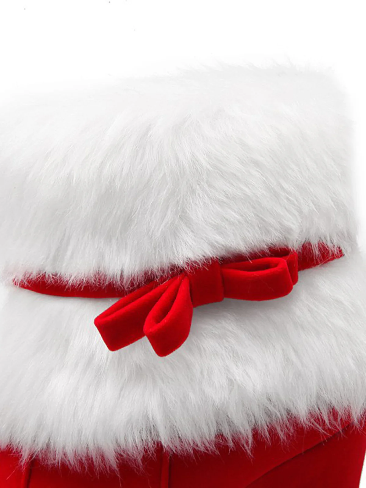 Retro Christmas Short Plush High Heel Shoes - Image 9
