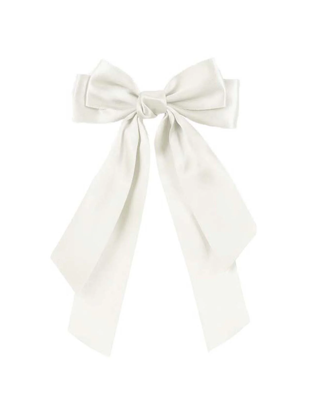 Retro Cute Satin Ribbon Bow Solid Hairpin - Image 4