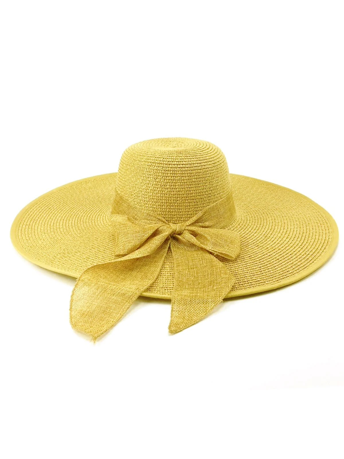 Ribbon Wide Brim Raffia Sun Hat - Image 3